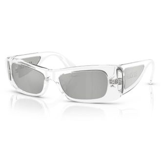 Versace Clear Mirror Silver Wrap Mens Sunglasses VE4481 148/8V 54