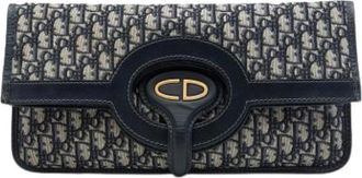 Dior Pre-owned Vouwbare Canvas Clutch - Dames - Vintage Clutch - Blauw - ONE Size - Leer - Vintage