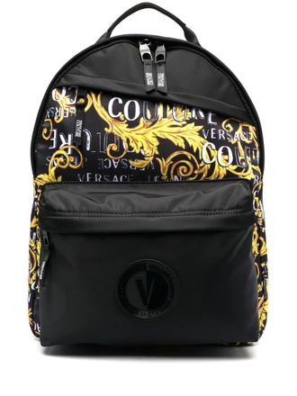 Versace Jeans Couture Zaino con stampa - Nero