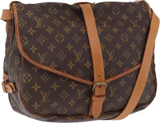 Louis Vuitton Saumur Monogram Canvas Brown Canvas Handbag (Pre-Owned)