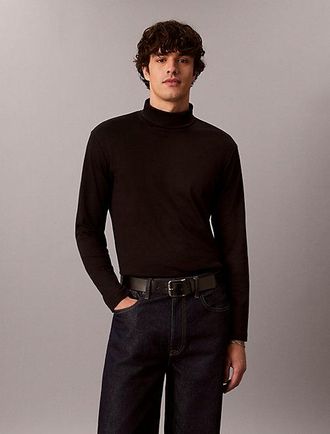 Calvin Klein Camiseta De Manga Larga Con Cuello Vuelto