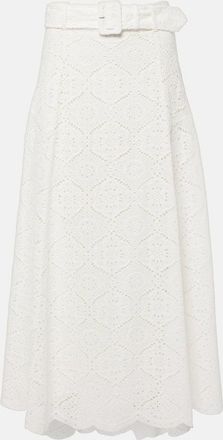 Veronica Beard Vintry broderie anglaise maxi skirt