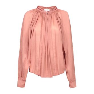 Forte_Forte Blouses, female, Pink, Size: XS Camicia bohémien in voile di cotone e seta
