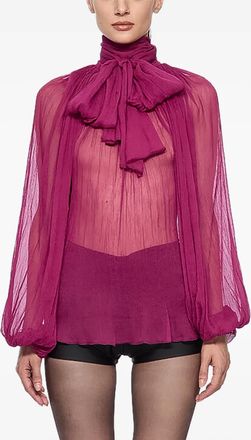Atu Body Couture Blusa con dettaglio foulard - Rosa
