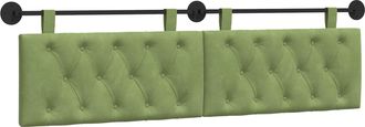 vidaXL Cabecero Colgante Verde Claro Terciopelo Vidaxl