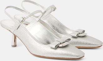 Ferragamo Ophelia 55 leather slingback pumps
