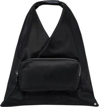 Maison Margiela Tassen, Dames, Zwart, ONE Size, Satijn, Tabi Tote