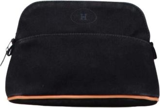 Hermès Pre-owned Clutches, female, Black, Size: ONE SIZE Pre-owned Canvas Pouch