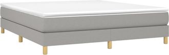 vidaXL Vidaxl - Cama Box Spring Con Colch&oacute;n Tela Gris Claro 160x200 Cm
