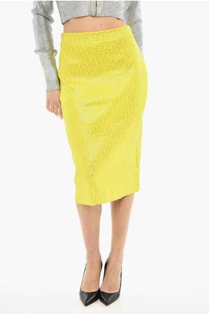 Diesel Midi Skirt M-IKARIA With All-Over Metallic Logo size S