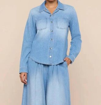 L'agence Isla Denim Shirt In Havana