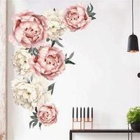 OEM Adhesivos De Pared Removibles E Impermeables, Decoraci&oacute;n De Pared De Peon&iacute;as Y Rosas Para Sala De Estar, Dormitorio, Rinc&oacute;n De Tv, Fondo De Pared. - C