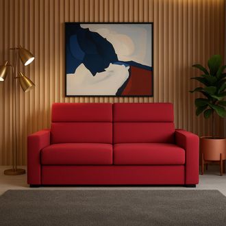 Dmora Sof&aacute; Fijo 2 Plazas, Desenfundable, Hidr&oacute;fugo Made In Italy, Lavable, 200x95x100h Cm Rojo