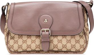 Gucci Pre-owned Cross Body Bags, female, Brown, Size: ONE SIZE Pre-owned Flap Crossbody Bag