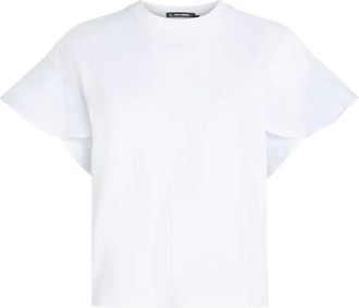 Karl Lagerfeld T-shirt con ruches - Bianco