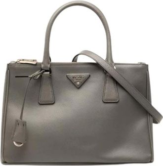 Prada Pre-owned Galleria Double Zip - - Pre-owned - Donna - Grigio - ONE SIZE
