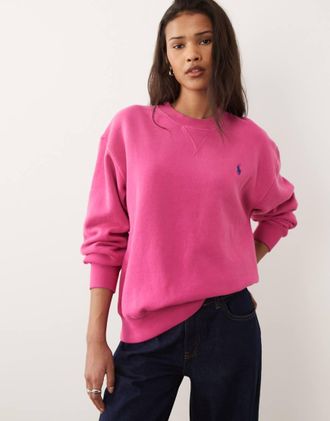Polo Ralph Lauren Felpa in maglia rosa