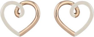 Bea Bongiasca Love Two-Tone Heart Earrings in Cream at Nordstrom