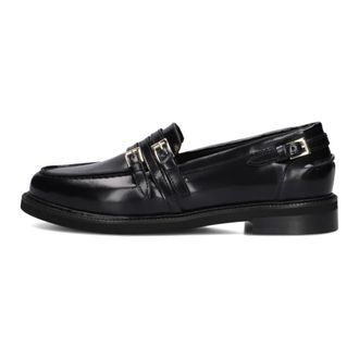 Stefano Lauran Schoenen, Dames, Zwart, 40 EU, Wol, Elegante zwarte loafers voor dames