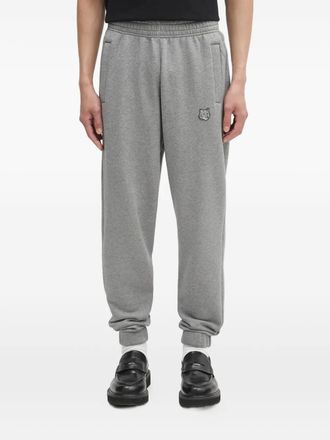 Maison Kitsuné fox-embroidered joggers - Grey