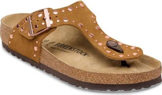 Birkenstock Womens Gizeh Rivets Sandals In Mink