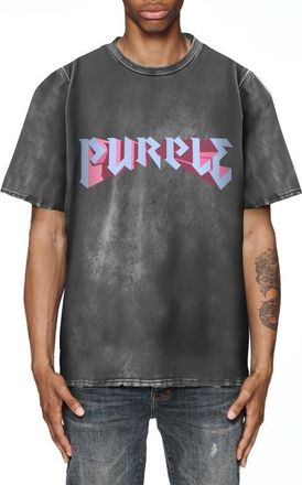 Purple Heavyweight Jersey Graphic T-Shirt in Black at Nordstrom, Size Xx-Large
