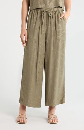 Splendid Angie Jacquard Palazzo Ankle Pants in Soft Green at Nordstrom, Size X-Small