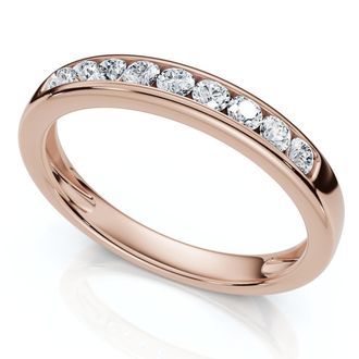 Pompeii3 1/4Ct Diamond Channel Set Wedding Stackable Band 14k Gold or Platinum Lab Grown