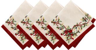Villeroy & Boch Set of 4 Winter Bows & Garland Napkins