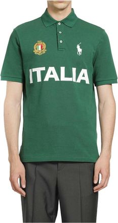Polo Ralph Lauren Tops, Heren, Groen, M, Katoen, Italia Polo Shirt