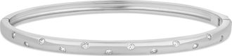 SHYMI Inlay Stone Bangle - 18K Gold-Filled, Rhodium Plated, Cubic Zirconia, Day to Night