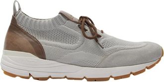 Scarosso Handgemaakte Running Sneakers in Grijs Knit - Heren - Sneakers - Grijs - 39 EU - Su&egrave;de - Schoenen