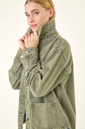 Roman Denim Button Front Pocket Jacket