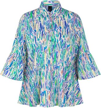 Marc Cain Blouse Met Confetti Print - Dames - Blouses & Shirts - Veelkleurig - Maat: XS Katoen