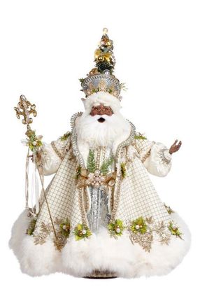 Mark Roberts African American White Christmas Santa in Cream at Nordstrom