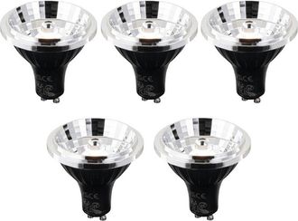 LUEDD Luedd - Juego De 5 Bombillas Led Gu10 Regulables En 3 Pasos Kelvin 70mm 6w 500 Lm 2200 - 3600k
