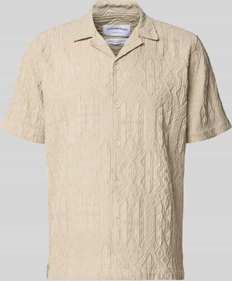 Lindbergh Lindbergh Modern Fit Freizeithemd mit Strukturmuster in Mud, Gr&ouml;&szlig;e XXXL