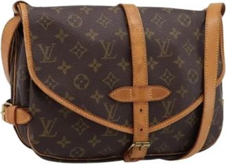 Louis Vuitton Pre-owned Monogram Schoudertas - Dames - Vintage Schoudertas - Bruin - ONE Size - Leer - Vintage