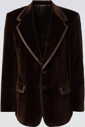 Dolce & Gabbana Blazer in velluto di cotone e seta