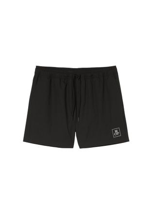 Marc O'Polo Badeshorts MARC OPOLO, Herren, Gr. XXL, N-Gr, schwarz, Web, Obermaterial: 100% Polyester, Badehosen Badeshorts, Gummibund mit Tunnelzug, seitliche Tas