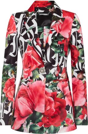 Philipp Plein Double-Breasted Blazer Dark Romance - Dames - Blazers - Veelkleurig - XS - Polyester - Jassen