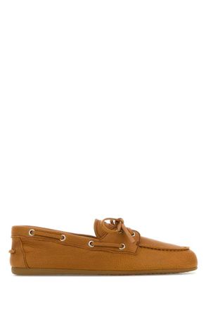 Miu Miu Light Brown Leather Loafers