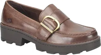 Born Womens Contessa Loafer Shoes In Dark Brown