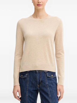 Benetton ribbed cuffs cashmere jumper - women - Cashmere - S - Neutrals