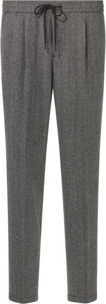 Boggi Milano Broeken, Heren, Zwart, XL, Wol, City Broeken in Flannel