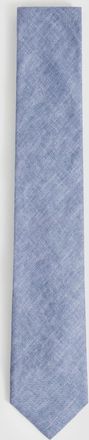 Reiss Soft Blue Linen Textured Tie