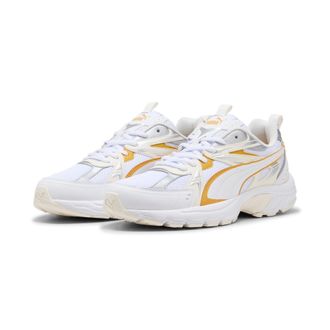 Puma Sneaker PUMA MILENIO TECH, Damen, Gr. 37,5, weiss (puma wei&szlig;, archive gold, warm wei&szlig;), Textil, Schuhe Sneaker