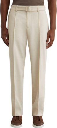 Reiss Peshi Belted Trousers in Stone at Nordstrom, Size 36