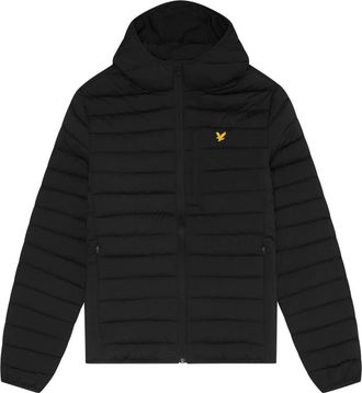 Lyle & Scott Stretch Lichtgewicht Gewatteerd Jack - Heren - Winterjassen - Zwart - 2XL - Polyester - Jassen