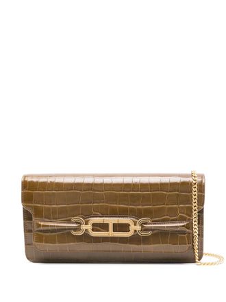 Tom Ford Whitney crocodile-embossed shoulder bag - Green